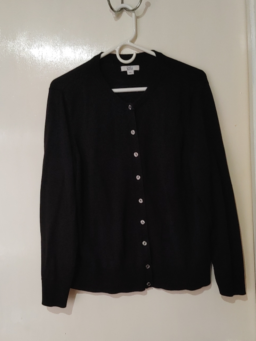 croft & barrow Black Button-Front Women's Cardigan